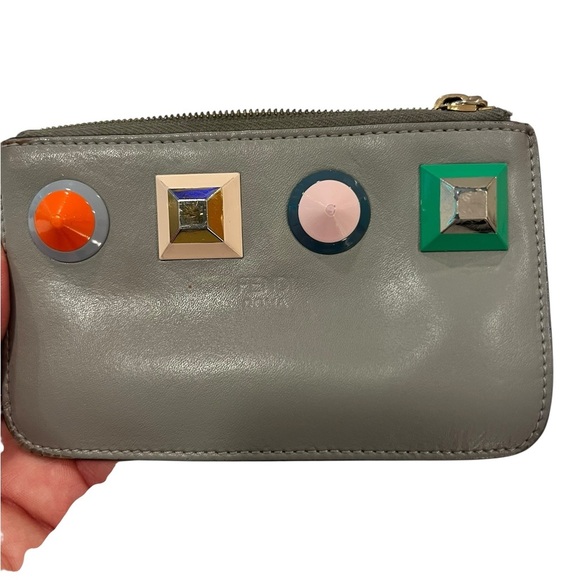 FENDI | Pouch Coin Purse Case Wallet | Key Ring | Multi Studs - Picture 3 of 10